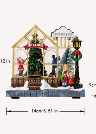 Scena di Natale Case del villaggio Edifici da collezione Casa di Natale da tavolo a LED per camera da letto Soggiorno interno Scrivania Festa di Natale