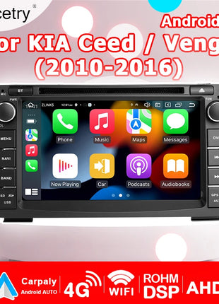 Wireless Carplay Android 14 Auto 7'' autoradio For KIA Ceed Venga 2010-2016 Android AUTO 2din Car Radio Multimedia Screen 4G LTE - Riparo82