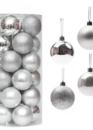 24PCS Palle Di Natale Ornamenti Per L'albero Di Natale Palle Di Natale Appeso Albero Pendenti Home Party Decor 2026 Regalo di Capodanno Noel Navidad - riparo82