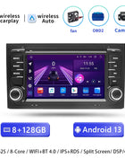 Android 14 AutoRadio For Audi A4 B6 B7 S4 B7 B6 RS4 Seat Exeo 2002-2008 RS4 B7 Radio 2008-2012 Stereo GPS Carplay Car Multimedia - Riparo82