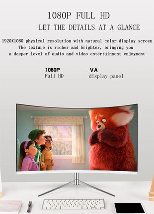 49 - 24 Inch Frameless Curved Screen 144HZ PC Computer  For Home Gaming Inbuild Mic Lcd Screens - Riparo82