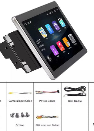 4G+64G Android 14 Car Stereo Video Multimidia Radio Player 10.1 Inch Universal Autoradio GPS Electric Rotatable Touch Screen - Riparo82