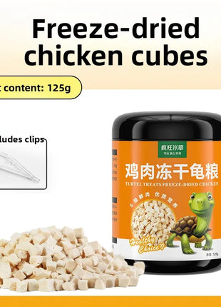 FKSC Turtle Food Mix - Freeze-Dried Shrimp/Mealworm/Fish & Chicken - Protein Rich Treat for Red-Ear Sliders & Aquatic Turtles - Riparo82