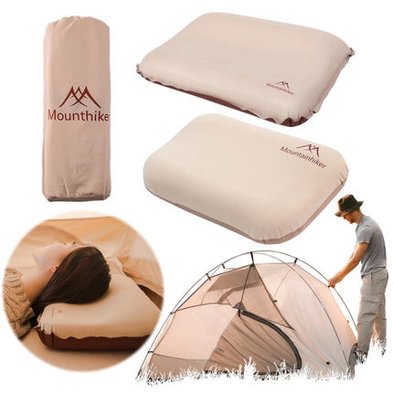Outdoor Sleeping Pillow High Rebound Compressible Travel Pillow Neck Protect Portable Self Inflating Pillow for Outdoor Camping