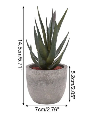 Mini Artificial Aloe Plants Bonsai Small Simulated Tree Pot Plants Fake Flowers Office Table Potted Ornaments Home Garden Decor