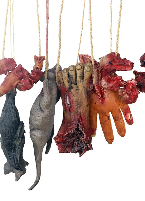 Halloween Horror Hanging Pendant Fake Dead Mouse Bat Broken Hand Feet Halloween Party Home Haunted House Scary Decoration Props - Riparo82