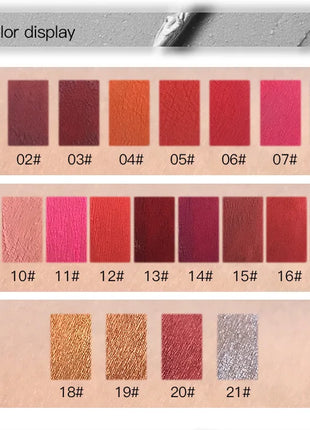 Super Matte Velvet Liquid Lipstick - 21 Colors Christmas Lip Makeup Long Lasting 18 Color Selection Lipgloss Lip Cream - Riparo82