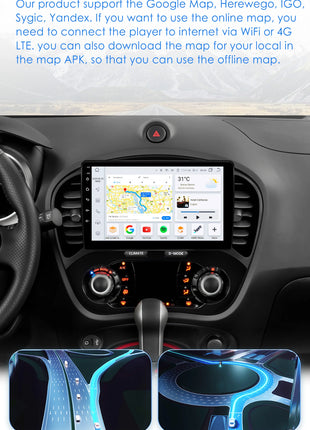 Hizpo Car Radio For Nissan Juke YF15 2010 - 2014 Carplay 4G Multimedia Video Player GPS Autoradio AI Voice 2 Din Android Auto BT - Riparo82
