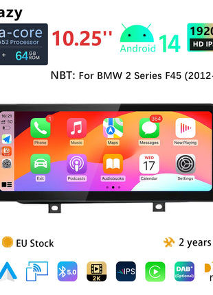 10.25 "Android 14 Car Multimedia Player For BMW F45 F46 F87 2013-2018 Radio Carplay Stereo Screen GPS Stereo Head Unit 4G Audio - Riparo82