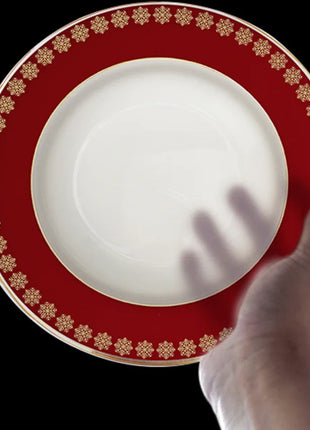 Set di stoviglie in porcellana di cervo nordico Ins per la casa, hotel, bistecche, piatti da dessert, tazze, decorazione per la disposizione degli alimenti occidentali, regalo di Natale - riparo82