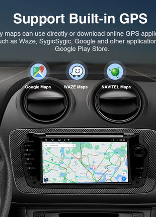 2 Din Car Radio for Seat Ibiza 2009-2013 Audio Multimedia Player CarPlay Android Auto GPS Bluetooth WIFI FM RDS Autoradio - Riparo82