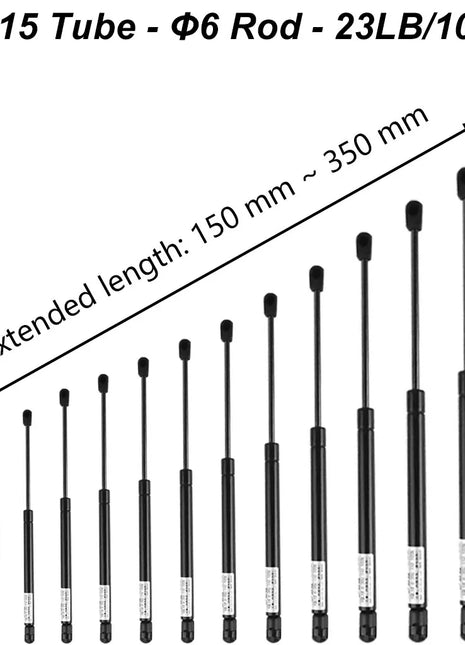 1PC 100N/23LB 150-350mm Universale Auto Molla A Gas Nylon End Raccordo Ascensore Supporto Tronco Portellone Strut Bar Sostituzione Gas Strut