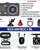 Dashcam 24H Touch Night Vision FULL HD 1080P Front And Rear Camera 4.0 Inch CAR DVR Mirror Digital Video Recorder Dvr Black Box - Riparo82