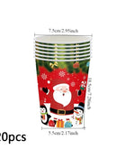 Piatti usa e getta per feste di Natale, tovaglioli da dessert, tazze, decorazioni per la tavola, bomboniere per le vacanze di Capodanno - riparo82