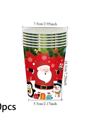 Piatti usa e getta per feste di Natale, tovaglioli da dessert, tazze, decorazioni per la tavola, bomboniere per le vacanze di Capodanno - riparo82