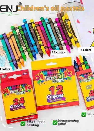4/12/24 Colors Multicolor Crayons Children's Graffiti Brush Student Oil Painting Stick Suit School Supplies Art Supply