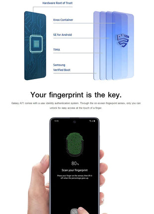 Samsung Galaxy A71 5G Smart Android Phone da 6,7 pollici 6 GB RAM 128 GB ROM Versione USA Telefono Samsung 64 MP 4500 mAh NFC Sblocco originale - riparo82