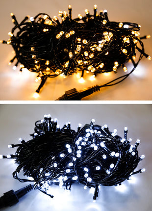 20M/Rotolo 200LED Esterno LED String Fata Luce Impermeabile Cavo Nero Spina UE Ghirlanda Lampada Natale Patio Decorazione del Giardino illuminazione - riparo82