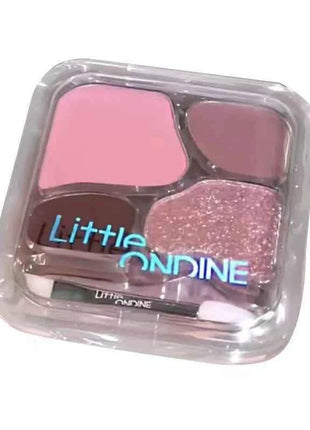Little Ondine Four Colour Eye Shadow Undercover Powder Palette Highlighting Natural Nudes Korean Makeup Glitter Eyeshadow
