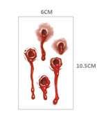 10pcs Halloween Bloody Wound Tattoo Stickers Trick Scary Waterproof Temporary Tattoo DIY Fake Tattoo Halloween Party Decoration - Riparo82