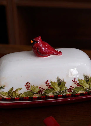 Set di stoviglie in ceramica di natale piatto da pranzo occidentale colorato sottosmalto di alta qualità piatto decorativo per posate per la cena del Festival - riparo82