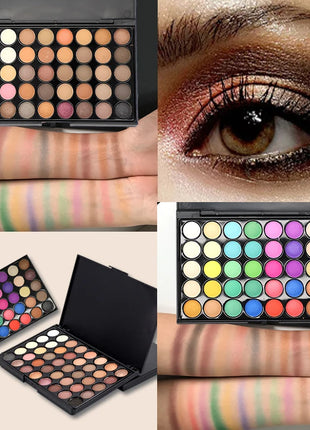 40 Colors Glitter Eyeshadow Palette Matte Waterproof Long Lasting Pressed Powder Cosmetics Kit Fashion Women Eye Makeup palette - Riparo82