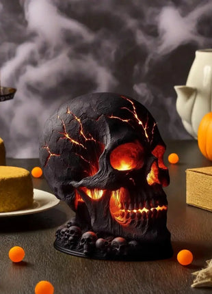 Desk Lamp Halloween Skull Lamp Skull Desk Lamp with Spooky Led Light for Halloween Party Mantel Decoration Unique Room Accent - Riparo82