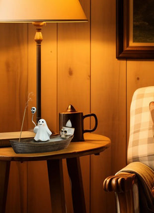 Halloween new resin ghost ship aromatherapy home desktop decoration ghost ship return incense rack burner - Riparo82