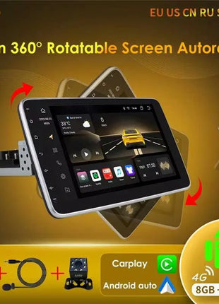 Hizpo 10.1" Universal CarPlay Android Auto Radio For VW Volkswagen Fiat Renault Nissan Hyundai 4G Car Multimedia Autoradio 1 Din - Riparo82