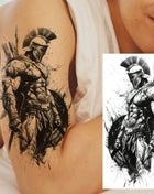 1 Sheet Full Arm Evil Witch Vampire Temporary Tattoos Sleeve Halloween Scary Skull Tatoo Waterproof Horrible Fake Tattoo Sticker - Riparo82