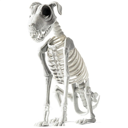 Halloween  Dog Skeleton Statue Skeleton Dog Puppy Skeleton Sculpture Scary SittingSpooky Skeleton Animals Decor for Home