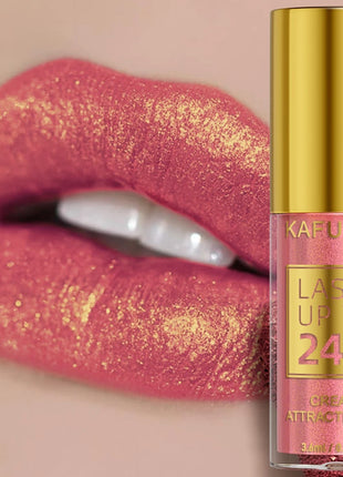 14 Colors Glitter Metallic Lip Glaze Shiny Long Lasting Lip Gloss Waterproof Liquid Lipstick Makeup Lip Oil Lip Tint Gifts for W - Riparo82