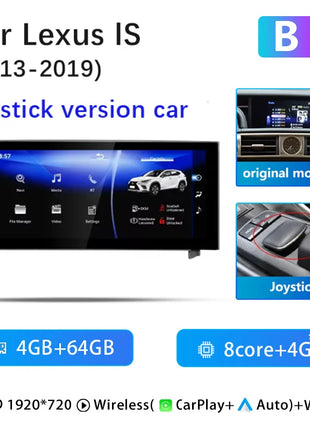 AutoRadio Android14 Wireless Carplay Car For Lexus IS RC 200 250 300 350 200T 300h Multimedia Player Navigation GPS Stereo Audio - Riparo82