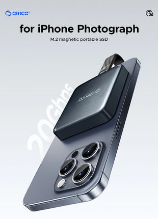 ORICO SSD esterno magnetico da 1 TB, registrazione e negozio HDR 4K ProRes, trasmissione e archiviazione stabili da 2000 MB/s, stato solido portatile