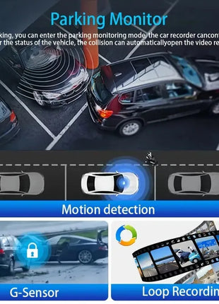 3Camera Dash Cam For Car Camera 1080P Video Recorder WIFI Car DVR 2lens Front Rear View Camera Night Vision Car Accessories - Riparo82