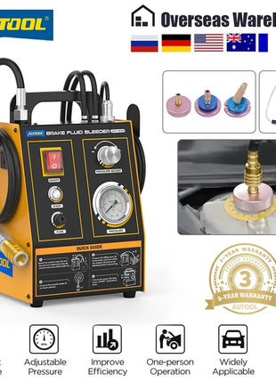 AUTOOL AST605 Automotive Brake Bleeder Kit Brake Oil Fluid Extractor Pump Exchanger Machine 0.7-0.25 Bar Vacuum Bleeding  Tool - Riparo82