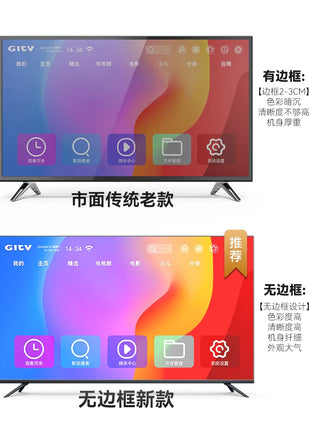100" Frameless 4K Smart TV, WiFi Android TV with Voice Control, Ultra Thin LED Screen (65/75/100/110 Inch) - Riparo82