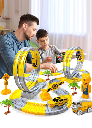 Bambini Elettrico Magico Flessibile Pista Giocattolo Auto Ingegneria Auto Bambini Giocattoli Educativi Treno Giocattoli per Bambini Regalo Di Compleanno