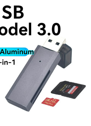 Lettore di schede USB 3.0 multifunzionale 2 in 1Micro SD TFMemoryCardReaderUSBFlashDrive Adattatore per schede per PC Accessori per laptop