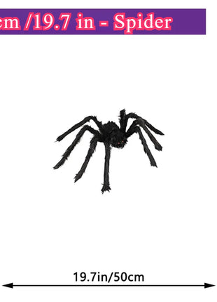 200cm Halloween Spiders Outdoor Decoration Halloween Plush Spiders Giant Spider for Indoor Outdoor Garden Party Decoration - Riparo82