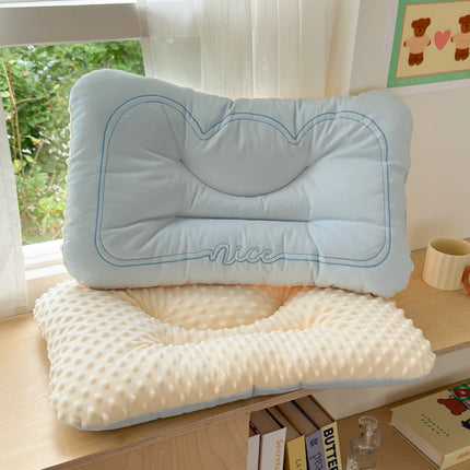 Comfortable Low Pillows for Parent and Child, Pure Cotton and Bean Velvet, Kids Adult Sleeping Pillows, 30x50 cm, 40x60, 48x74cm