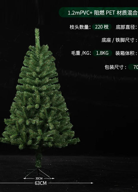 Albero di Natale verde classico da 1 pezzo con supporto in ferro Decorazioni natalizie fai-da-te per tutte le stagioni Grande albero di Natale realistico in PVC