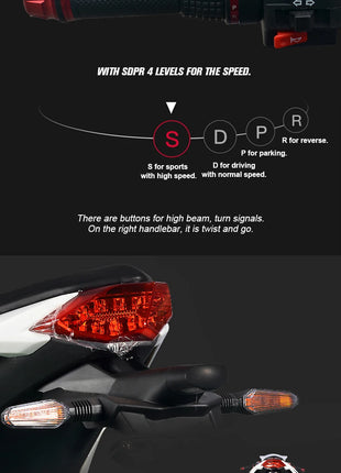 Max Speed 200km/h Discount Price Cheap Electric Motorcycle 2000W-12000W Hub/center Chain Motor Range 90-300km - Riparo82