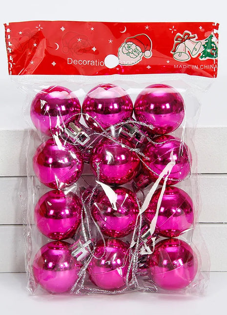 12 pezzi 3 cm palla di Natale ornamento per albero di Natale ciondolo appeso palline glitterate palline decorazione natalizia per la casa regalo di Capodanno - riparo82