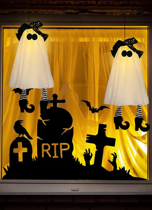 Halloween LED Light Up Witch Ghost for Halloween Party Home Indoor Outdoor Yard Decoration Scary Hanging Ornaments Gift - Riparo82