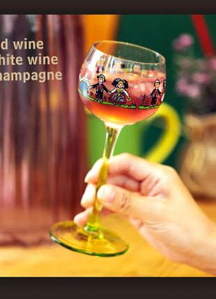 Calice per piccole persone in stile Alsace Bicchieri da vino Decorazioni per la casa Bicchiere da vino adatto per compleanni, Natale e regali di nozze 6 (fl.oz) - riparo82