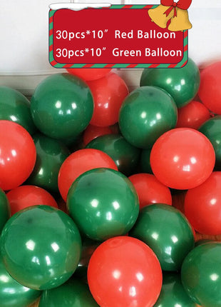 30 pezzi di palloncini natalizi in lattice da 10 pollici palloncini coriandoli rossi verdi dorati per la decorazione della festa di Natale Capodanno 2026 - riparo82