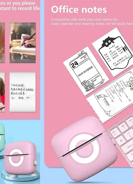 Fun Print C13 Portable Mini Printer Stickers Label Thermal Photo Labeller Printing Maker Self-adhesive Colors Transparent Papers - Riparo82