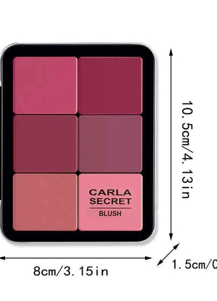 12-color blush palette Matte blush palette creamy