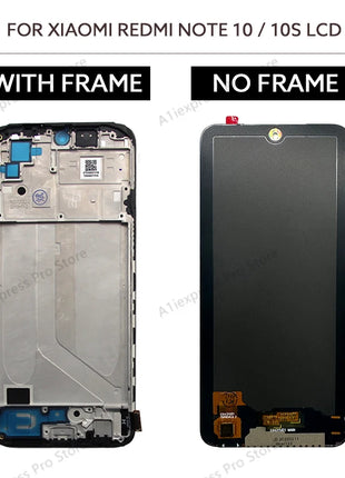 AMOLED LCD Per Xiaomi Redmi Nota 10 4G 10S Display LCD Touch Screen Digitizer Assembly Per Redmi Note10S M2101K7AI M2101K7BG - riparo82